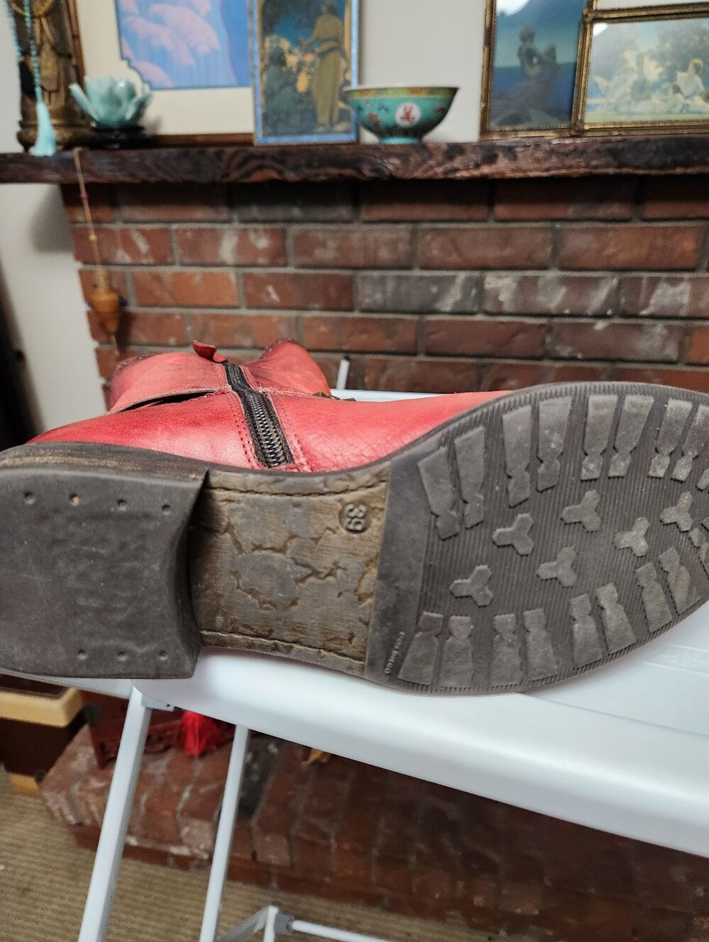 Mjus Red Studded Leather Boots - Picture 8 of 9